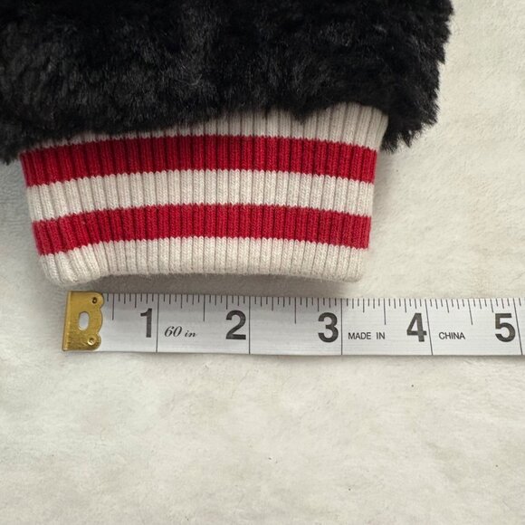 Disney X Forever 21 Mickey Mouse Faux Fur Bomber Jacket Black Red Womens Size S - Picture 13 of 15